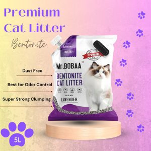 mr.bobaa bentonite cat litter lavender 5l